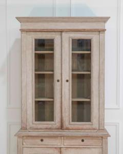 Swedish glass display case in antique white late 19th early 20th century - 4437836