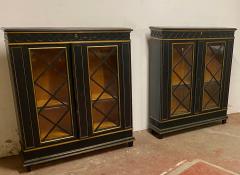 Swedish pair of Neo classical lacquered library - 1922242