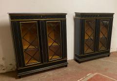 Swedish pair of Neo classical lacquered library - 1922244