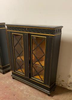 Swedish pair of Neo classical lacquered library - 1922246