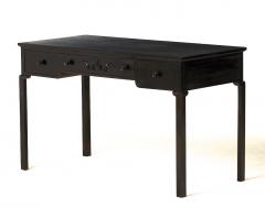 Sweedish early superb black lacquered 3 drawers desk - 1430062