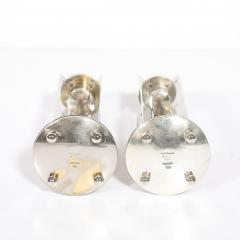 Swid Powell Pair of Modernist Signed Swid Powell Geometric Candlestick Holders - 4745205