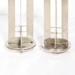 Swid Powell Pair of Modernist Signed Swid Powell Geometric Candlestick Holders - 4745254