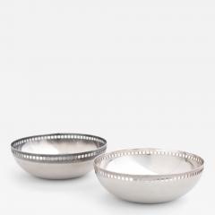 Swid Powell Pair of Richard Meier for Swid Powell Silver Plate Post Modern Bowls - 4598186