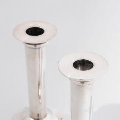 Swid Powell Pair of Swid Powell Silver Plate Postmodern Candlesticks - 4597757
