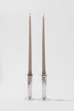 Swid Powell Pair of Swid Powell Silver Plate Postmodern Candlesticks - 4598187