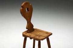 Swiss Alpine Folk Art Chair 19th Century - 3427218