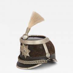 Swiss Shako helmet made from leather and felt - 3403978