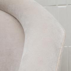 Swivel Chair in Grey Velvet with Wood by MOGUL IN STOCK - 4208018