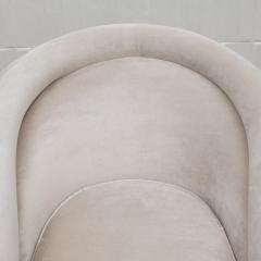 Swivel Chair in Grey Velvet with Wood by MOGUL IN STOCK - 4208026