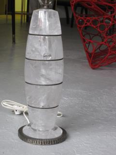 Sylvain Subervie Table lamps in Rock Crystal Column  - 1901231