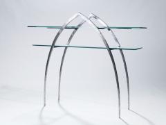 Sylvain Subervie Unique Sylvain Subervie wrought iron and glass console c 2000 - 989639