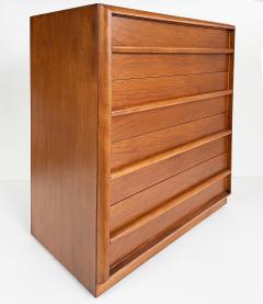 T H Robsjohn Gibbings 1950s T H Robsjohn Gibbings for Widdicomb Chest Restored on Casters - 4458286