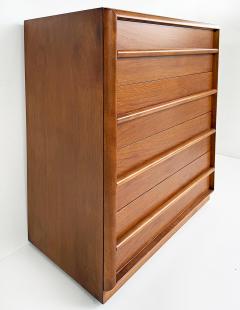 T H Robsjohn Gibbings 1950s T H Robsjohn Gibbings for Widdicomb Chest Restored on Casters - 4458287