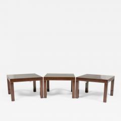 T H Robsjohn Gibbings 3 T H Robsjohn Gibbings American Mid Century Walnut Parsons Design End Side Tab - 4717824