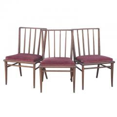 T H Robsjohn Gibbings 4 T H Robsjohn Gibbings For Widdicomb Mahogany Dining Chairs - 3417766
