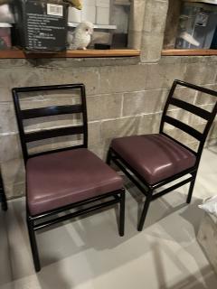 T H Robsjohn Gibbings 6 Robsjohn Gibbing Ming brown dining chairs - 4172745