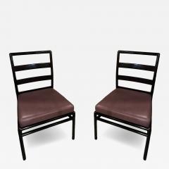 T H Robsjohn Gibbings 6 Robsjohn Gibbing Ming brown dining chairs - 4176833