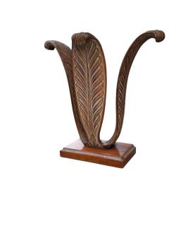 T H Robsjohn Gibbings ART DECO CERUSED WOOD PLUMES CONSOLE BY THEODORE ROBJSJOHN GIBBINGS - 4442145
