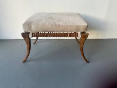 T H Robsjohn Gibbings An American Modern Walnut and Leather Bench style of T H Robsjohn Gibbings - 4613540