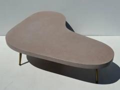 T H Robsjohn Gibbings Boomerang Shaped Cork Coffee Table - 4131246