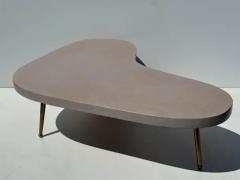 T H Robsjohn Gibbings Boomerang Shaped Cork Coffee Table - 4131266