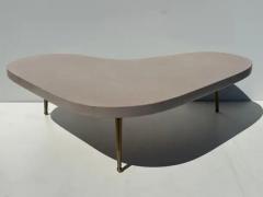 T H Robsjohn Gibbings Boomerang Shaped Cork Coffee Table - 4131275
