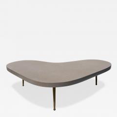 T H Robsjohn Gibbings Boomerang Shaped Cork Coffee Table - 4131714
