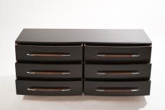 T H Robsjohn Gibbings Ebonized Dresser by T H Robsjohn Gibbings C 1950s - 2637747