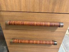 T H Robsjohn Gibbings Fabulous T H Robsjohn Gibbings Widdicomb Cane Pulls Desk Mid Century - 4696896