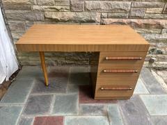 T H Robsjohn Gibbings Fabulous T H Robsjohn Gibbings Widdicomb Cane Pulls Desk Mid Century - 4696905