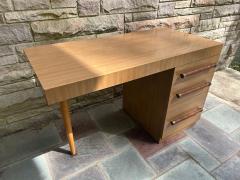 T H Robsjohn Gibbings Fabulous T H Robsjohn Gibbings Widdicomb Cane Pulls Desk Mid Century - 4696917
