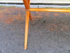 T H Robsjohn Gibbings Lovely T H RobsJohn Gibbing style Maple X Base Dining Table Mid Century Modern - 3031655