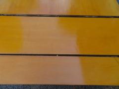 T H Robsjohn Gibbings Lovely T H RobsJohn Gibbing style Maple X Base Dining Table Mid Century Modern - 3031660