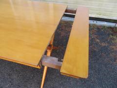 T H Robsjohn Gibbings Lovely T H RobsJohn Gibbing style Maple X Base Dining Table Mid Century Modern - 3031691