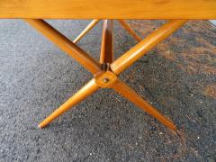 T H Robsjohn Gibbings Lovely T H RobsJohn Gibbing style Maple X Base Dining Table Mid Century Modern - 3031713