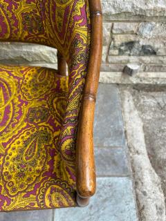 T H Robsjohn Gibbings Magnificent Faux Bamboo Mid Century Loveseat Settee Eaglesham Paisley - 4361888