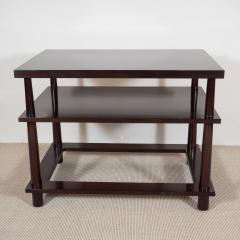 T H Robsjohn Gibbings Mid Century Style Three Tiered End Tables with a Hole in the Base - 288891
