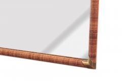 T H Robsjohn Gibbings Mirror with Cane Wrapped Frame by T H Robsjohn Gibbings - 179255