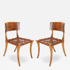 T H Robsjohn Gibbings Pair of 1961Klismos Chairs by T H Robsjohn Gibbings Saridis of Athens - 182054