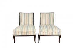 T H Robsjohn Gibbings Pair of Ebonized T H Robsjohn Gibbings for Widdicomb Wmb Slipper Chairs - 2632258