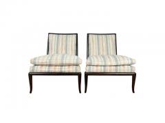 T H Robsjohn Gibbings Pair of Ebonized T H Robsjohn Gibbings for Widdicomb Wmb Slipper Chairs - 2632259