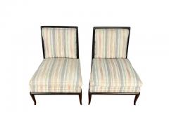 T H Robsjohn Gibbings Pair of Ebonized T H Robsjohn Gibbings for Widdicomb Wmb Slipper Chairs - 2632261