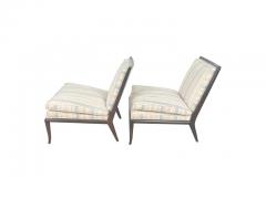 T H Robsjohn Gibbings Pair of Ebonized T H Robsjohn Gibbings for Widdicomb Wmb Slipper Chairs - 2632272