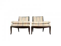 T H Robsjohn Gibbings Pair of Ebonized T H Robsjohn Gibbings for Widdicomb Wmb Slipper Chairs - 2632273