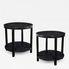 T H Robsjohn Gibbings Pair of Mid Century Modern Cerused Walnut Tables by T H Robsjohn Gibbings - 3044689