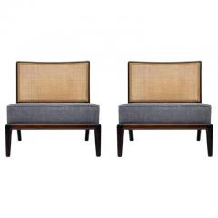 T H Robsjohn Gibbings Pair of Mid Century Modern Slipper Lounge Chairs Attr to Robsjohn Gibbings - 3313750