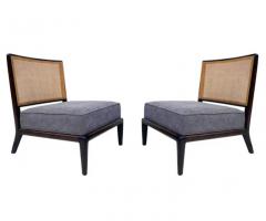 T H Robsjohn Gibbings Pair of Mid Century Modern Slipper Lounge Chairs Attr to Robsjohn Gibbings - 3313794