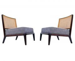 T H Robsjohn Gibbings Pair of Mid Century Modern Slipper Lounge Chairs Attr to Robsjohn Gibbings - 3313798