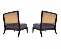 T H Robsjohn Gibbings Pair of Mid Century Modern Slipper Lounge Chairs Attr to Robsjohn Gibbings - 3313830